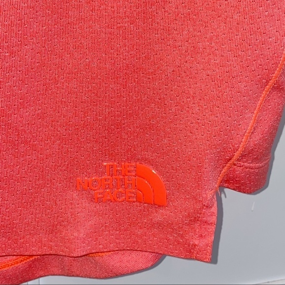 The North Face | Florescent Orange Tee Shirt Sleeves Mountain Athletics Medium - Picture 6 of 13